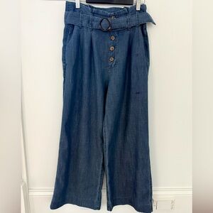 Abercrombie & Fitch Women Jeans Pants Blue
Wide Leg Button Belts A&F Size S